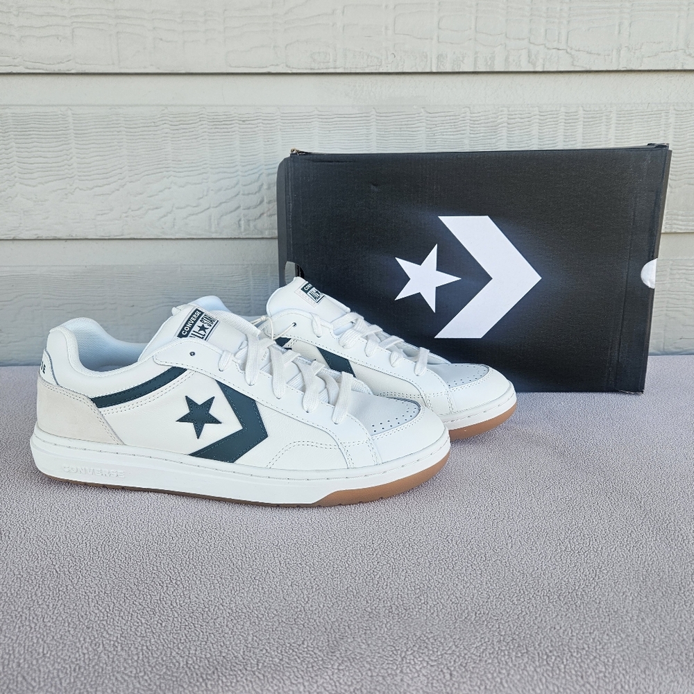 Converse Pro Blaze Classic Ox White Green Low Top Leather Men SZ 12 A12404C